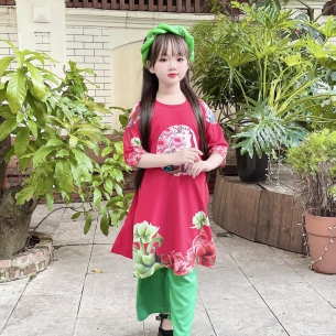 Áo Dài Cách Tân Bé Gái A2