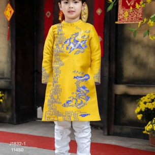 Áo Dài Ngày Tết Rồng Xanh