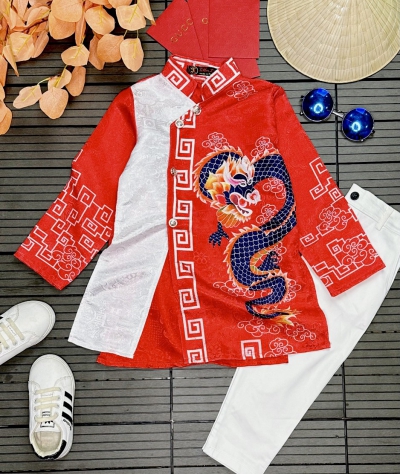 Áo Dài Rông Xanh Dương