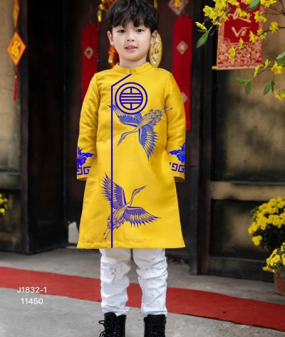 Áo Dài Trắng Hạt Vàng 