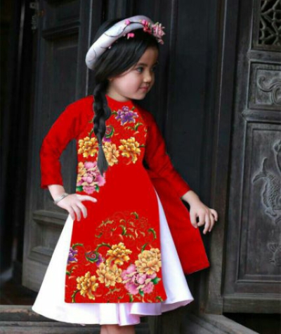 Áo Dài Hoa Mẫu Đơn