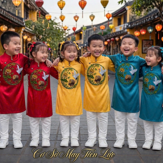 ÁO DÀI HỌA TIẾT SEN - HẠC