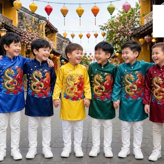 ÁO DÀI HỌA TIẾT LONG PHỤNG