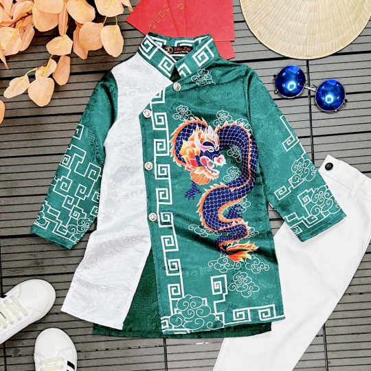 Áo Dài Rông Xanh Dương