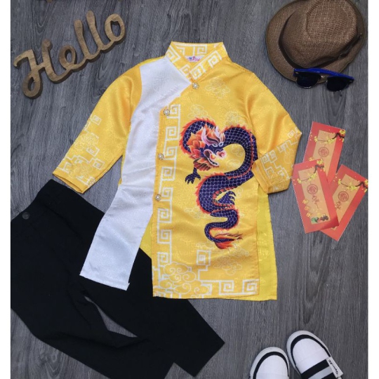 Áo Dài Rông Xanh Dương
