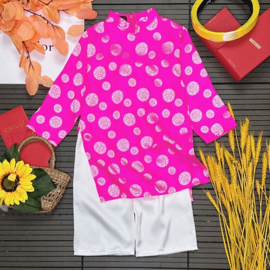 SET Áo Dài Bé Gái Đồng Tiền 