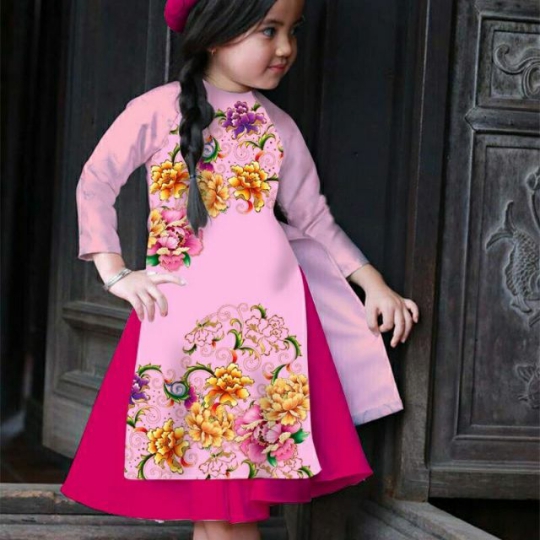 Áo Dài Hoa Mẫu Đơn