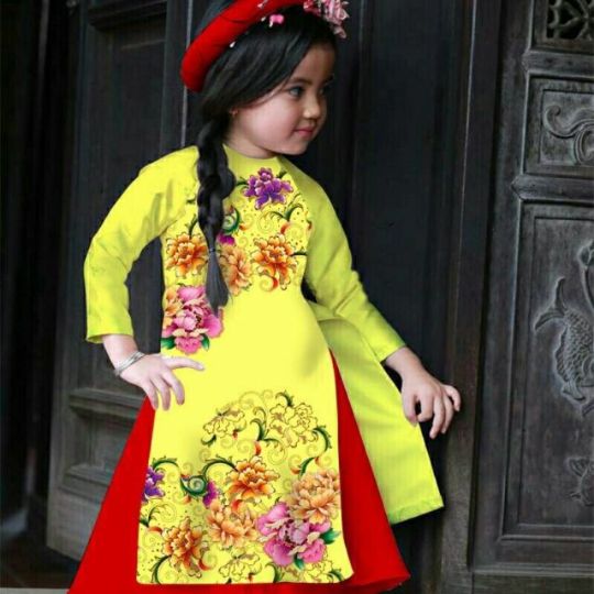 Áo Dài Hoa Mẫu Đơn