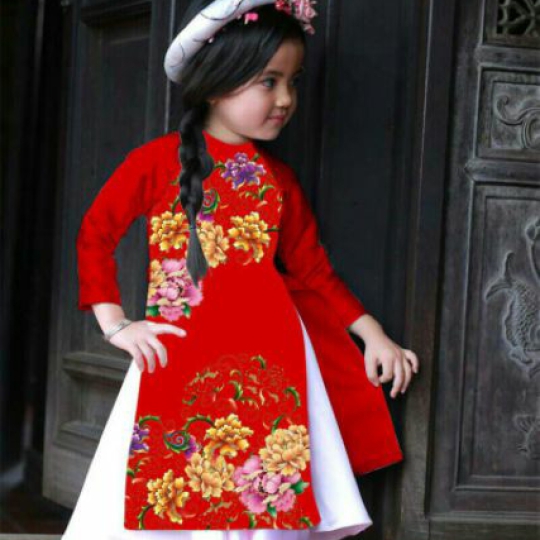 Áo Dài Hoa Mẫu Đơn