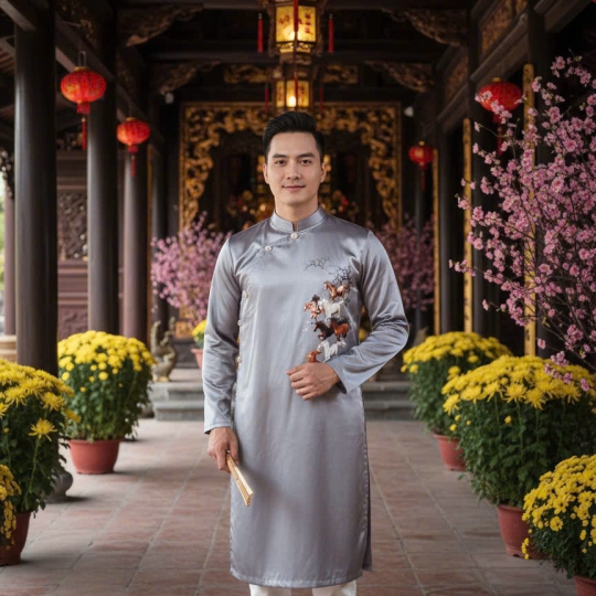 ÁO DÀI CÁCH TÂN NAM MÃ ĐÁO THÀNH CÔNG